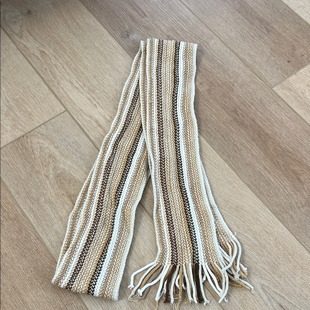 Chic Striped Fringe Scarf